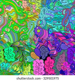 Tracery colorful pattern. Mehendi design. Neat even harmonious calming doodle texture. Algae sea varied motif. Indifferent discreet, soulful. Ambitious bracing usable, curved doodling mehndi. Vector.
