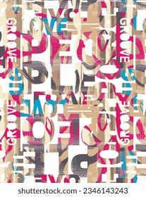 Tracery Letters Pattern abstract typograpich design