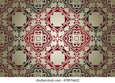 tracery ornament frame in Victorian style on dark background. Element for design.