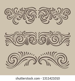 Tracery ornament vintage pattern. Vector.