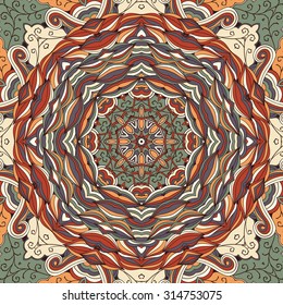 Tracery seamless calming pattern. Mehendi design. Neat even colorful harmonious doodle carpet texture. Algae sea motif. Indifferent discreet. Ambitious bracing usable, curved doodling mehndi. Vector.