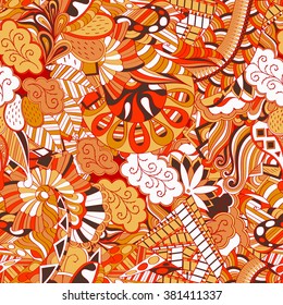 Tracery seamless calming pattern. Mehendi design. Neat even colorful harmonious doodle texture. Algae sea motif. Indifferent discreet. Ambitious bracing usable, curved doodling mehndi. Vector.