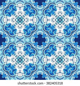 Tracery seamless calming pattern. Mehendi design. 