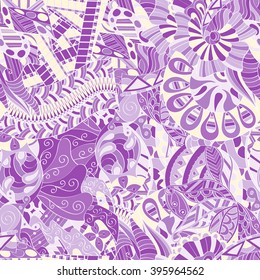 Tracery seamless calming pattern. Mehendi design. Ethnic colorful harmonious doodle texture. Indifferent discreet. Curved doodling mehndi motif. Vector.
