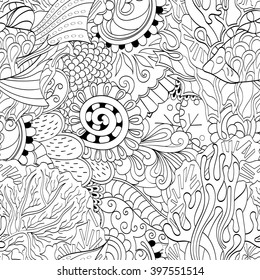 Tracery seamless calming pattern. Mehendi design. Ethnic colorful harmonious doodle texture. Indifferent discreet. Curved doodling mehndi motif. Vector.