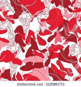 Tracery seamless calming pattern. Mehndi design. Ethnic colorful doodle texture. Curved doodling background.