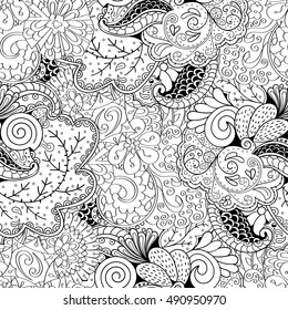 Cute Abstract Seamless Pattern Doodles Stock Vector (Royalty Free ...