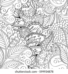 Sea Life Coloring Page Illustration Print Stock Vector (Royalty Free ...