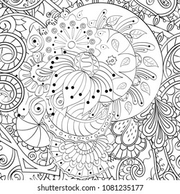 Tracery seamless pattern. Mehndi design. Ethnic monochrome binary doodle texture. Curved doodling black and white background. Vector