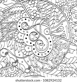 Tracery seamless pattern. Mehndi design. Ethnic monochrome binary doodle texture. Curved doodling black and white background. Vector