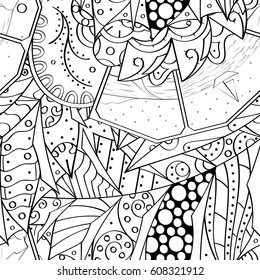 Tracery seamless pattern. Mehndi design. Ethnic monochrome binary doodle texture. Curved doodling black and white background. Vector