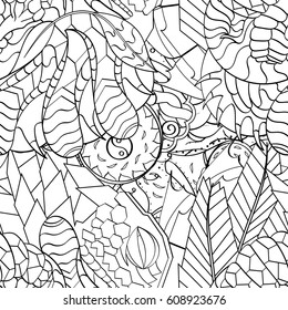Tracery seamless pattern. Mehndi design. Ethnic monochrome binary doodle texture. Curved doodling black and white background. Vector