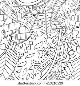 Tracery seamless pattern. Mehndi design. Ethnic monochrome binary doodle texture. Curved doodling black and white background. Vector