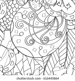 Tracery seamless pattern. Mehndi design. Ethnic monochrome binary doodle texture. Curved doodling black and white background. Vector