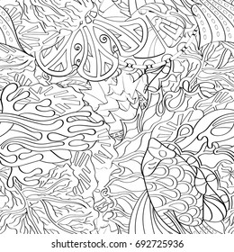 Tracery seamless pattern. Mehndi design. Ethnic monochrome binary doodle texture. Curved doodling black and white background. Vector