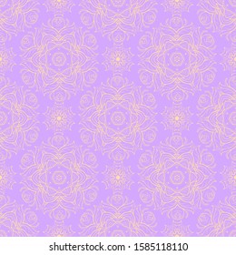 Tracery vintage vector seamless pattern. Romantic pastel background