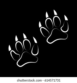 Traces of animals icon vector