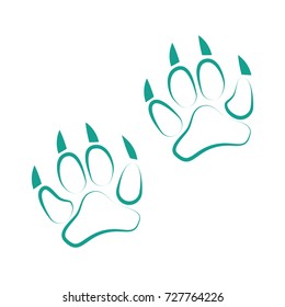 traces of animals icon vector