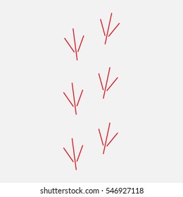 traces of birds, icon, vector illustration eps10