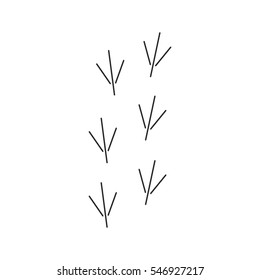 traces of birds, icon, vector illustration eps10
