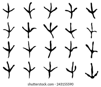 Traces of birds, seamless vector wallpaper
