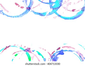 traces, circles, watercolor frame