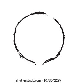 Traces of a coffee cup isolate on white. Vector. 