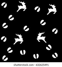 Traces of a deer.Vector illustration