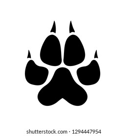 Traces of dog paws
