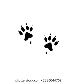 traces of a dog vector illustration