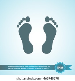 traces of feet, icon