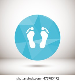 traces of feet, icon