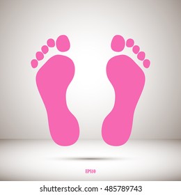traces of feet, icon