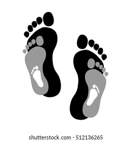 traces of feet, icon