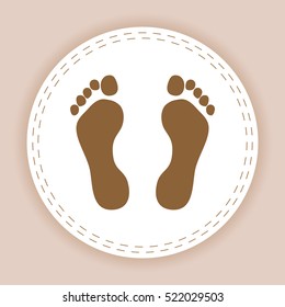 traces of feet, icon