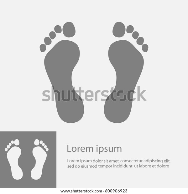 足の跡 アイコン のベクター画像素材 ロイヤリティフリー