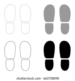Traces the heels of shoes  icon .