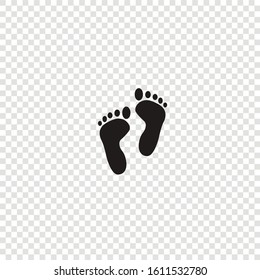 Traces of human feet. Vector graphics.