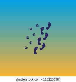 traces of man and dog