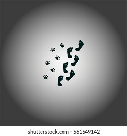 traces of man and dog