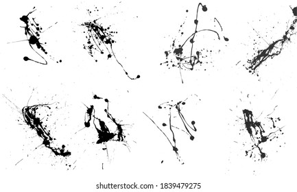 Traces of paint splashed on the wall.