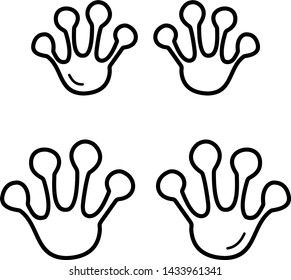 Traces of reptile icon in outline style
