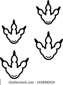 Traces of reptile icon in outline style