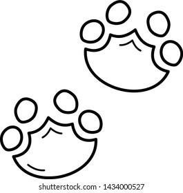 Traces of reptile icon in outline style