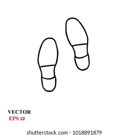 traces of shoes. Vector illustration