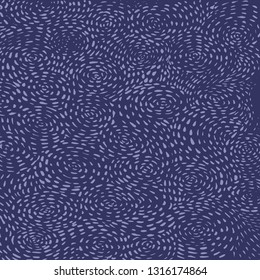 Traces of stars in the dark sky imitation. Ink grunge circle pattern. Hand drawn brush background. Vector illustration.