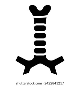 trachea Glyph Icon Background White