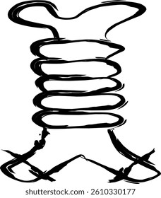 trachea icon in Doodle style 