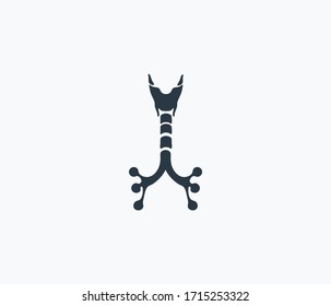 Trachea icon isolated on clean background. Trachea icon concept drawing icon in modern style. Vector illustration for your web mobile logo app UI design.