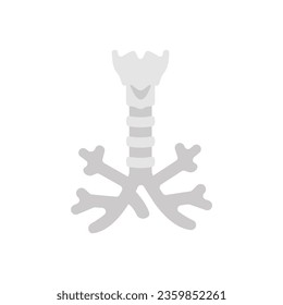 Trachea icon in vector. Illustration